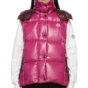 Moncler Pink Down Luzule Vest Women's Size 5 (US XL) New With Tags MSRP $1,395